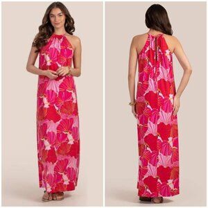 💕TRINA TURK💕 Milian Halter Maxi Dress ~ Multi-Color Floral Print NWOT